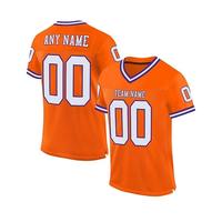 Jersey Sepak Bola Amerika 7V7 Custom Sublimasi Seragam Tim V-Neck Lengan Pendek Bahan Bernapas Cepat Kering Pakaian Performa Tinggi OEM