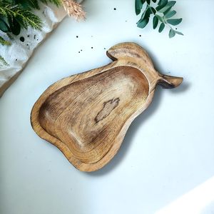 Pear Designed Wooden Serving Tray Standard Quality Serving Tray Durable Portable Platter Eco Friendly Durable Available Usage - Product Image 5