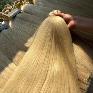 ผมต่อ RUSA HAIR แบบเป็นมัด น้ำหนัก 100 กรัม ผมแท้เวียดนาม เกรดเวอร์จิ้น ซุปเปอร์ดับเบิ้ลดรอน ไม่มีส่วนผสมของเส้นใยสังเคราะห์ สีบลอนด์ - Product Image 1