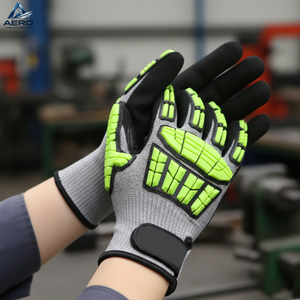 Elastic Wristband High-Performance Safety Wear Featuring Integrated Protection and Durable Reinforced Construction TPR <b>Gloves</b> - Product Image 3