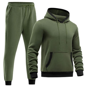Ensemble d'entraînement pour hommes en gros – Survêtement de sport en coton pour hommes, ensemble de vêtements de sport OEM avec sweat à capuche et pantalon - Product Image 2