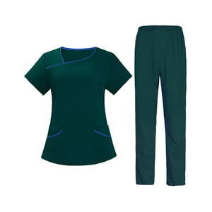 Wholesale Women's Nursing <b>Scrub</b> Uniforms Printed <b>Scrubs</b> Set Stretch <b>Scrub</b> <b>Top</b> Jogger Pants Hospital Work - Product Image 1