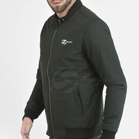 Service de conception personnalisé OEM, logo personnalisé, veste bomber d'hiver de haute qualité pour homme, col montant, logo sur le devant