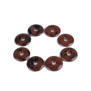 Donuts en cristal naturel : Obsidienne acajou, pierre précieuse, pierre de guérison Reiki, Agate - Product Image 3