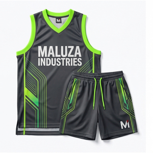 Premium Basketball Uniform Set Breathable Training Jersey Shorts Custom Club Apparel Maluza Industries <b>Elite</b> Wear - Product Image 1