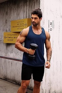 Quick Dry Eco-Friendly 100% Polyester Marathon <b>Running</b> Club Sports <b>Singlet</b> Breathable Gym Mesh Seamless Vest Men O-Neck 120g - Product Image 2