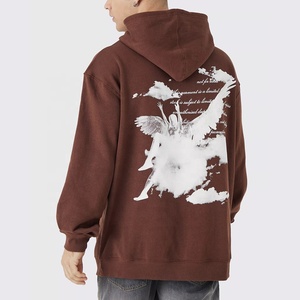 Sweat-shirt à capuche unisexe en coton 100% imprimé numériquement, lourd, avec logo personnalisé, en molleton, pour l'hiver, pour hommes - Product Image 2