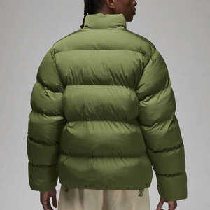 High Quality <b>Men's</b> <b>Winter</b> Olive Green Puffer Jacket Warm Windproof Padded Quilted Bubble <b>Coat</b> Stand Collar Streetwear <b>Parka</b> - Product Image 2