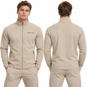 Veste de yoga pour homme Regal Three, respirante, extensible dans 4 directions, fermeture éclair, col montant, veste de sport légère. - Product Image 2