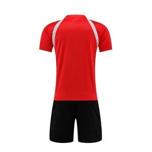 Ensemble maillot et short de football sublimé noir pour homme, col en V, séchage rapide, uniforme de sport pour équipe, vente en gros - Product Image 5