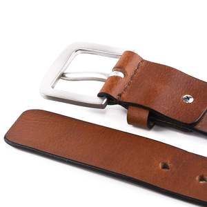 Ceinture pour homme en cuir de vachette sur mesure, fournisseur direct d'usine, haute qualité, nouveau style, boucle en alliage, cuir véritable - Product Image 2