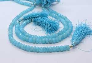 Cuentas facetadas de topacio azul cielo AAA de 7-7.5 mm, cuentas facetadas de topacio azul, cuentas facetadas de topacio azul cielo natural recubiertas - Product Image 4