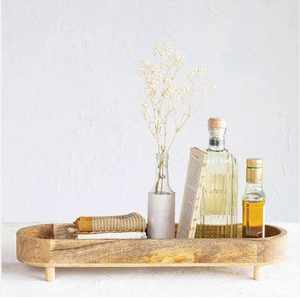 Plateaux de service ronds en bois naturel faits à la main, design moderne personnalisé, vente en gros, pour la maison, les restaurants et les mariages - Product Image 3
