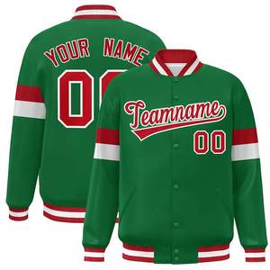 Blouson Bomber Varsity Homme à Boutons Pression Col Côtelé Décontracté Style Universitaire Vêtement Quotidien Usine de Confection Personnalisée - Product Image 4