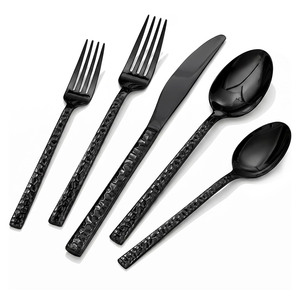 High Quality Eco Friendly <b>Cutlery</b> <b>Set</b> Unique Design <b>Black</b> Color <b>Cutlery</b> <b>Set</b> Reusable <b>Cutlery</b> <b>Set</b> - Product Image 1
