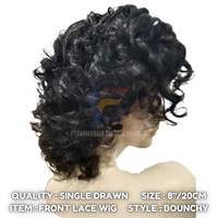 Perruque Lace Frontale pour texture de cheveux bouclés, 100% Cheveux Humains Vierges Remy, Cuticules Alignées, Cheveux Indonésiens, Sans Colle, Longue