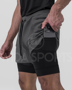 Pantalones Cortos Deportivos de Primera Calidad para Hombre, Pantalones Cortos de Entrenamiento con Leggings Interiores, Tela Transpirable, Pantalones Cortos de Gimnasio 2 en 1 para Correr - Product Image 2