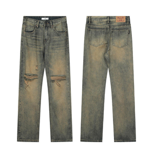Jeans en denim pour hommes sur mesure, pantalons de luxe, mode streetwear, fabrication en gros, qualité supérieure, jeans en gros - Product Image 6