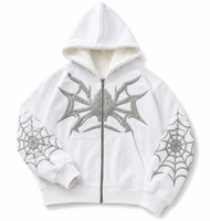 Fabricant de vêtements OEM, logo personnalisé, sweat-shirt à fermeture éclair avec strass et jogging, ensemble de survêtement 2 pièces, hiver, ODM, unisexe, 100% coton