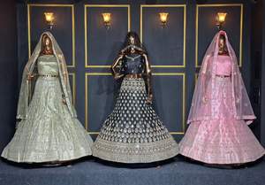 Nuevo y elegante Net Choli con Heavy Mirror Shisha Work Jarkan Stones y Dori Bordado Disponible en 20 colores vibrantes - Product Image 2