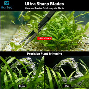 Kit de Herramientas para Acuarios de Acero Inoxidable Negro Mate, Tijeras para Recortar Plantas Acuáticas, Pinzas, Juego de Mantenimiento para Peceras - Product Image 5