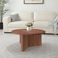 Table basse en bois portable d'inspiration classique et traditionnelle avec un design écologique pour une décoration intérieure équilibrée du salon