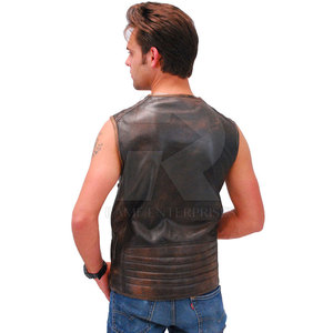 เสื้อกั๊กหนังแท้ไร้แขนกันลม สำหรับฤดูใบไม้ร่วงและฤดูหนาว เป็นมิตรต่อสิ่งแวดล้อม คุณภาพดีที่สุด ผลิตในประเทศปากีสถาน - Product Image 2