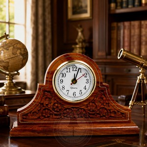 Sheesham Wood (Indian Rosewood) wooden <b>wall</b> clocks and <b>desk</b> clocks OEM Custom Wholesale | Aqdus Saleem India - Product Image 1