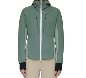 Chaqueta Cortavientos con Capucha para Hombre, Color Sólido, Cierre de Cremallera, Ropa Deportiva para Exteriores, Otoño, Corte Regular, Exterior de Poliéster - Product Image 5