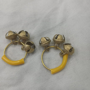 Juego de Anillos de Dedo Tradicionales Indios de Latón (Ghungroo Kadi), Hechos a Mano, de Alta Calidad, Accesorio para Danza y Aplausos, Proveedor Mayorista - Product Image 3