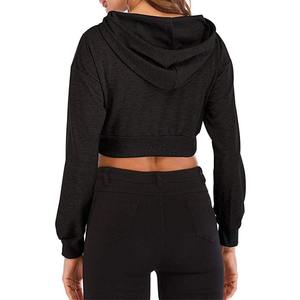 Sudadera con Capucha Casual de Felpa 100% Algodón para Mujer, Larga, Lisa, de Invierno, con Letras Bordadas Personalizadas - Product Image 3