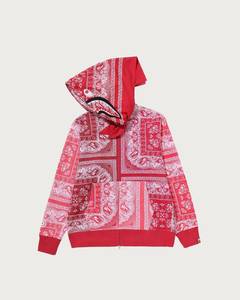 เสื้อฮู้ดซิปแบบยูนิเซ็กซ์ สีน้ำเงิน ลายพิมพ์เพสลีย์ ทรงปกติ สวมใส่สบาย ผลิตจากผ้าฝ้ายถัก ป้องกันการเป็นขุย แขนเสื้อแบบแร็กแลน น้ำหนัก 360 กรัม เหมาะสำหรับฤดูหนาว - Product Image 4