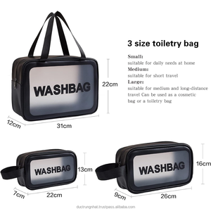 Bolsas de cosméticos de poliéster personalizadas más vendidas Cierre de cremallera Patrón de caramelo Viaje para neceser Bolsa de cosméticos de etiqueta privada - Product Image 4