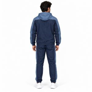 Chaqueta Cortavientos con Capucha para Hombre, Estilo Deportivo con Bloques de Color, Cierre de Cremallera, Logotipo Frontal, Prenda para Otoño - Product Image 3