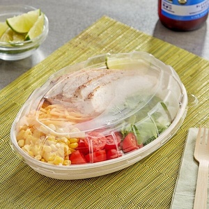 Tazón Ecológico para Catering de 32oz, para Fiestas, Eventos y Servicio de Alimentos, con Tapa Transparente, para Cocina Mexicana y Comidas de Arroz - Product Image 1