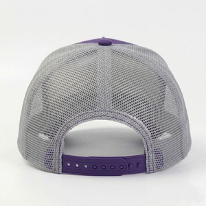 New Design <b>Purple</b> Mesh Trucker <b>Hat</b> With Clear Front Panel Adjustable Snapback Casual Summer Cap Unisex 6-Panel Design - Product Image 3