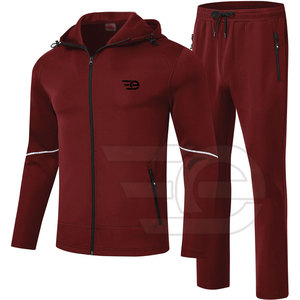 Survêtements d'hiver décontractés pour hommes avec cordon de serrage et capuche, 100% coton respirant, pour la remise en forme, la salle de sport, le jogging, l'entraînement en plein air, légers - Product Image 4
