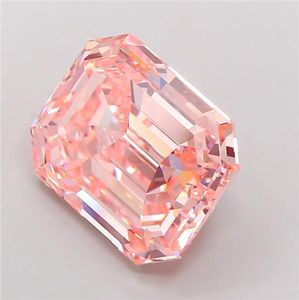 Diamant rose vif de 8,53 carats, taille émeraude, cultivé en laboratoire, CVD, IGI, VVS2, excellente qualité de polissage, symétrie parfaite, diamant non monté pour les acheteurs de joaillerie fine - Product Image 2