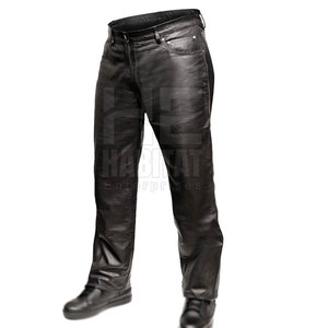 Pantalones de cuero para hombre, corte clásico, cuero genuino, diseño cómodo, perfectos para uso informal y formal. - Product Image 3