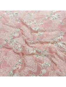Proveedor Mayorista de Tela de Seda Bordada con Cuentas, Fabricante de Tela de Seda con Trabajo de Bordado en India, Tela de Seda Bordada con Cuentas - Product Image 4