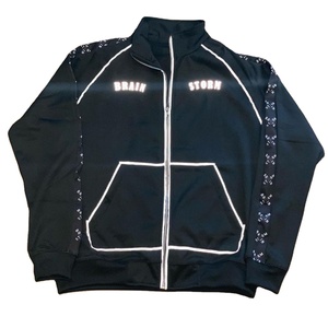 Survêtements de jogging unisexes réfléchissants d'hiver, grande taille, style hip-hop, avec bandes latérales tissées et logo personnalisé - Product Image 4