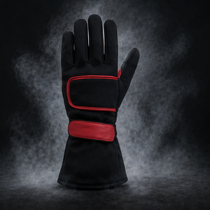 Gants de course à doigts entiers, noir et rouge, revêtement PU, antidérapants, fermeture auto-agrippante, unisexe, activités de plein air, imperméables, légers - Product Image 3