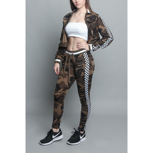 Women Winter Casual Windproof Hooded Gym <b>Tracksuit</b> Set Workout Fitness Clothing Breathable Custom Logo Wholesale - Product Image 3