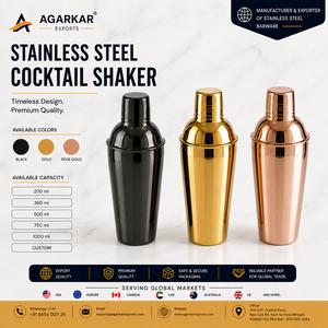 Professional Stainless Steel Bar <b>Shaker</b> <b>Bottle</b> | 750ml Dishwasher Safe Cocktail Mixer Bar Accessories 2-Piece Set for Hotels - Product Image 6