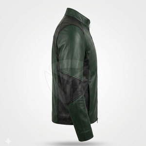 Modern Motorcycle <b>Leather</b> <b>Jacket</b> Waterproof Windproof Design Slim Fit <b>Winter</b> <b>Jacket</b> For Street Riding - Product Image 3