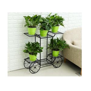 Support à plantes à roulettes en métal, étagère pour pots de fleurs, support à plantes mobile à plusieurs niveaux - Product Image 1