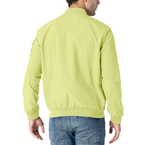 Vestes bomber décontractées à fermeture éclair sur le devant, vêtements de mode personnalisés Lime, vente en gros de vêtements pour hommes - Product Image 2
