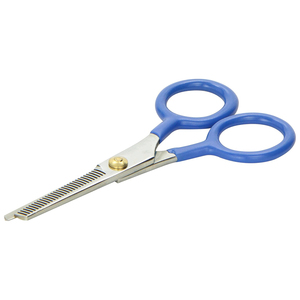 Ciseaux à effiler professionnels bleu ciel à manche rond, outils de coiffure en acier inoxydable à 28 dents pour salon de coiffure - Product Image 1