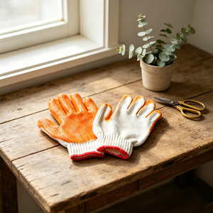 ถุงมือทำงานสีส้ม ถุงมือผ้าฝ้าย ถุงมือป้องกันน้ำ ถุงมือป้องกันสำหรับงานซ่อมแซมในครัวเรือน - Product Image 2