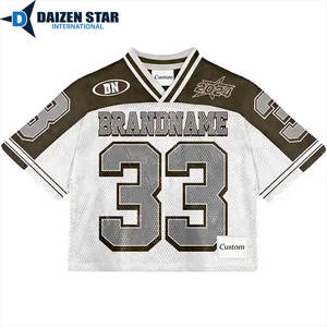 Maillot de football en mesh unisexe personnalisé avec nom d'équipe, imprimé par sublimation, 100% polyester respirant, séchage rapide, antibactérien, anti-UV, DSI - Product Image 3